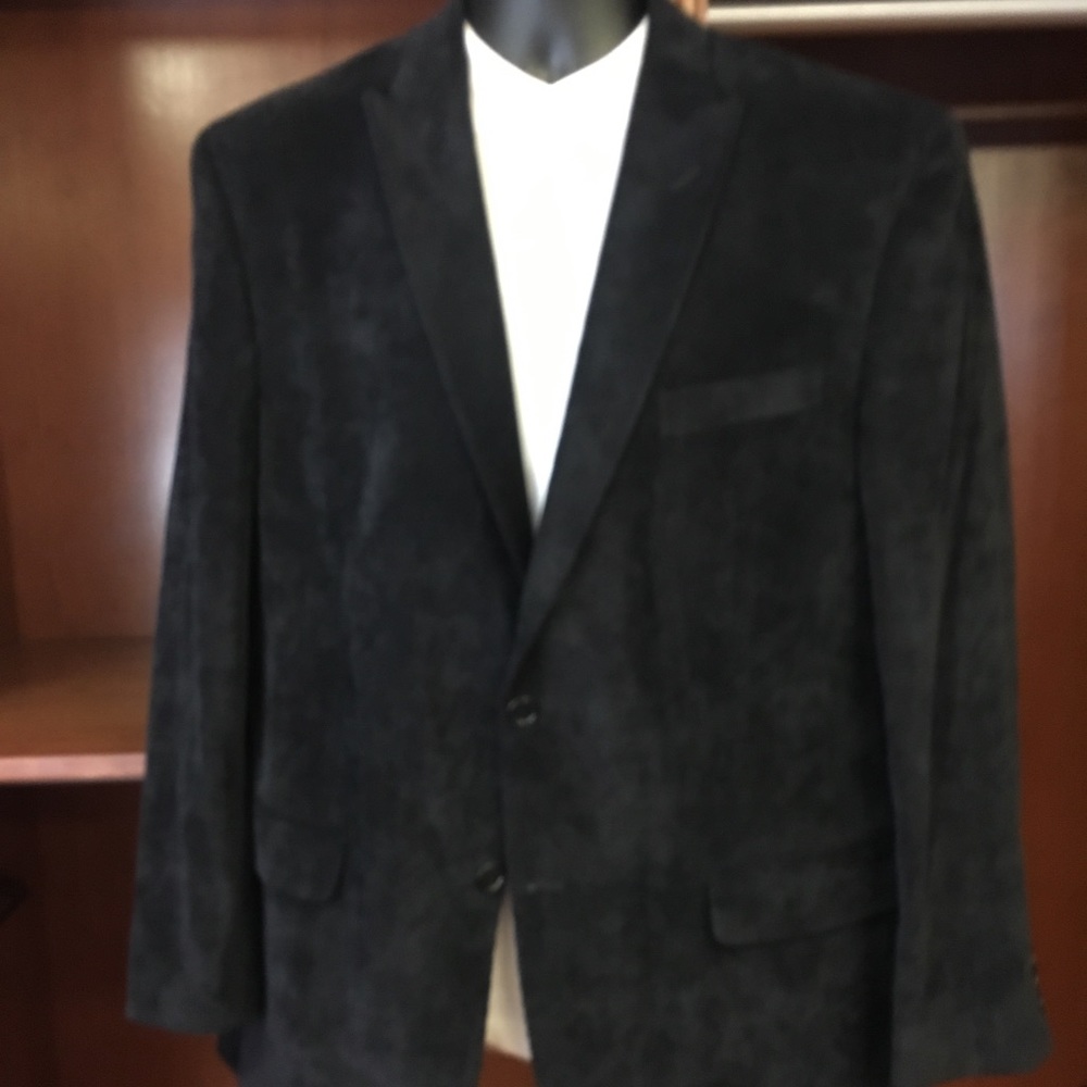 Blue textured Sz 44R sport coat very lightly worn